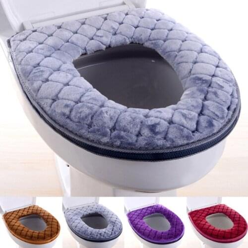 Toilet Seat Covers Universal Soft Thicken Toilet Cover Washable Household Bathroom Accessories Toilet Mat Cushion Pad Waterproof