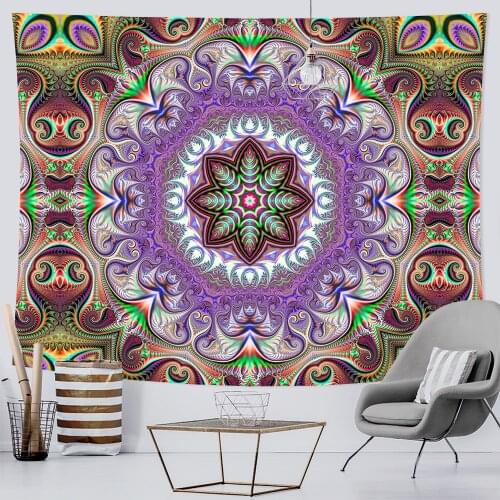 Indian mandala psychedelic scene home decoration tapestry hippie bohemian decoration yoga mat large size tapestry sheets