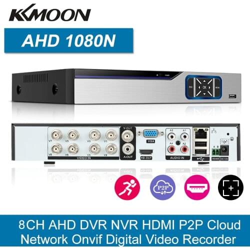 8CH 1080P Hybrid 5-in-1 DVR CCTV Digital Video Recorder DVR P2P Remote Phone Monitoring for Security Surveillance System kit