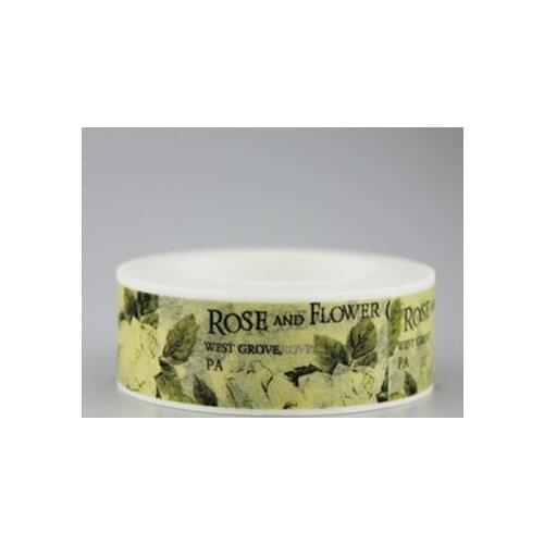 1.5cm Roses and flower growes Adhesive Tape for Scrapbooking DIY Craft Sticky Deco Masking Japanese Paper Washi Tape