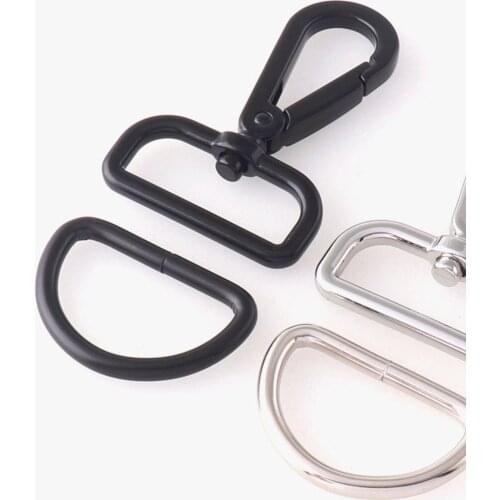 D Ring Buckles Swivel Clasp Claw Dog Tie-out Collar Webbing Snap Trigger Hook Lobster Clasp Purse Clip Handbag Hook Hardware