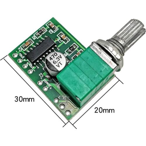 PAM8403 Mini Digital Amplifier Board Module with Switch Potentiometer, 5V Dual Channel 2x3W USB Powered Audio Amplifier Board