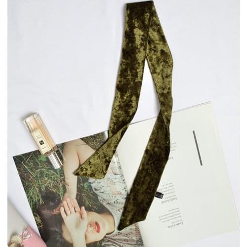 Velvet Choker Digital Print Women Skinny Scarf Stylish Stripe Bandana Neckwear Wristband Head wear [1279]