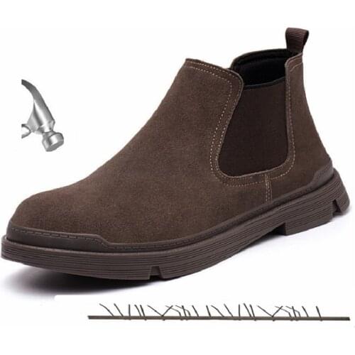 Men Safety Shoes with Metal Toe Indestructible Ryder Shoe Work Boots with Steel Toe Waterproof Breathable Sneakers Work Shoes