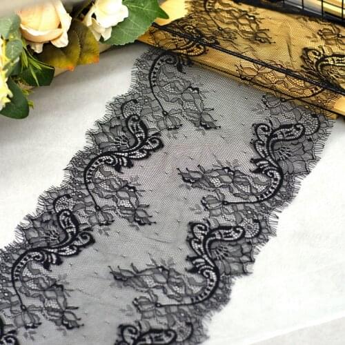 Soft non-elastic eyelash lace fabric width 16-26 cm diy underwear custom clothing stitching