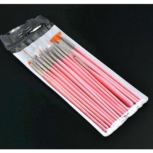 15 pcs Nail Art Brush Decorations Set Tools Professional Painting Pen for False Nail Tips UV Nail Gel Polish Brushes