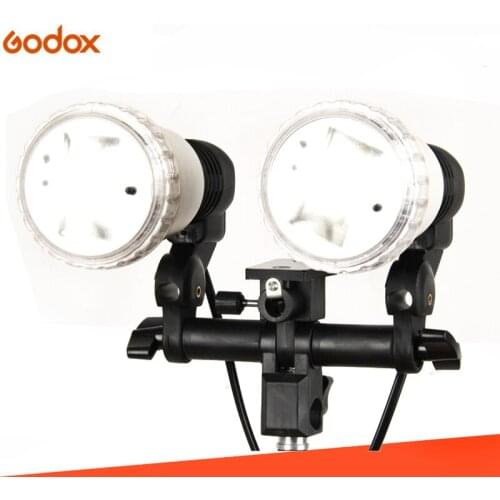 Continuous light Studio Flash accessories LH-02 AC Slave Light Double E27 Socket with Umbrella Holder Softbox Light Stand Mount