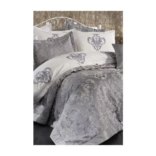 New Season, New Collection - DowryWorld- Cream Gray Bedspread