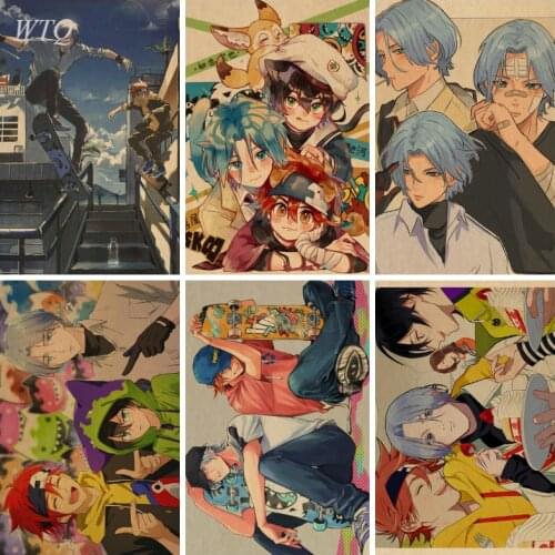 Anime SK8 The Infinity Anime Posters Wall Poster Retro Poster Home Decor Wall Art Canvas Painting Photos for Childrens Room