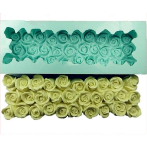 PRZY Rose Mold Toast Beautiful Rose Flower Cake Decorating Tool Silicone Mould DIY Craft Molds Resin Clay Baking Tools No.l001