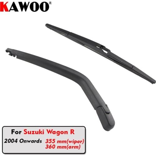 KAWOO Car Rear Wiper Blade Blades Back Window Wipers Arm For Suzuki Wagon R Hatchback (2004 Onwards) 355mm Auto Windscreen Blade