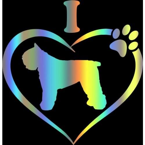 S51518 Various Sizes/Colors Car Stickers Vinyl Decal I Love My Bouvier Dog Animal Motorcycle Decorative Accessories