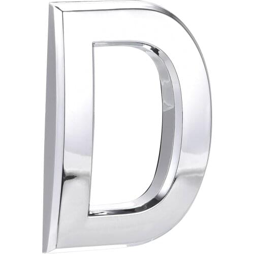 Uxcell Self Adhesive House Letter, ABS Plastic Letter for Home Hotel Mailbox Address Sign Silver Tone 2 Pcs