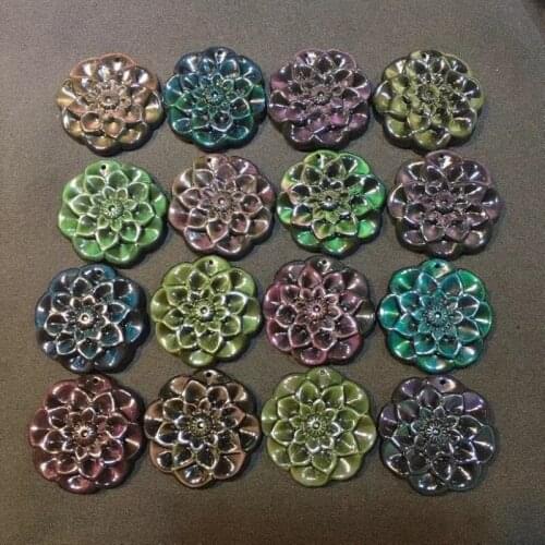 Luck Natural crystal Rainbow obsidian rose flower pendant Wealth pendant Good Luck Men Women pendant