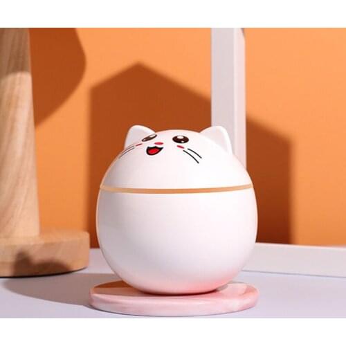 300ml Cute Cat Air Humidifier WIth Seven Colorful Night light USB Air Purifier For Bedroom And Car