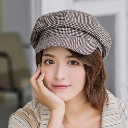 New Fashion Military Cap Woman Wool Beret Flat Hats Captain Cap Vintage Classic Octagonal Hat Casual Dome Navy Hat boina