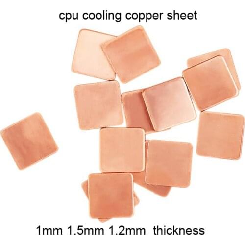 1mm 1.5mm 1.2mm cpu cooling copper sheet pc Computer graphic Heat-conducting copper plate heat dissipation copper board