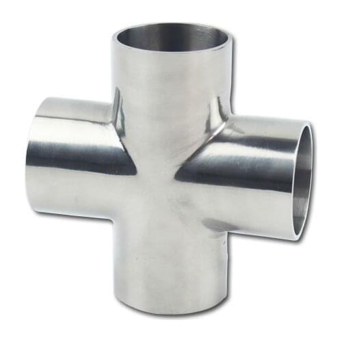 32mm Pipe OD 304 Stainless Steel 304 4 Way Cross Sanitary Fitting Home brew