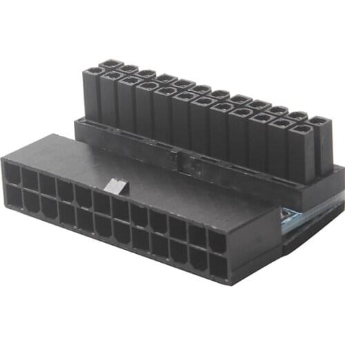 90 Degree 24Pin ATX Power Adapter Bending Plug Connector for Computer Motherboard Accessorie