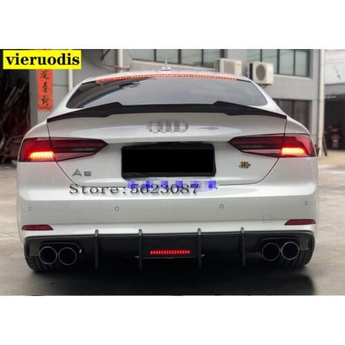 A5 S5 Carbon Fiber Rear Trunk Wing Spoiler For AUDI A5 S5 RS5 Coupe Car Styling 2017-2019