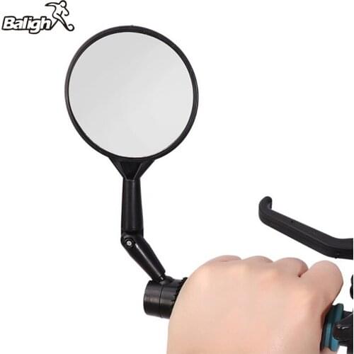 Balight Bike Wide Range Back Sight Reflector Flexible Bike Mirrors Bicycle Rear View Mirror MTB Handle Rearview Mirror