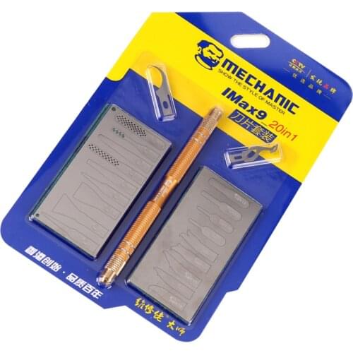 IC Chip CPU NAND Remover with 20pcs Blades for iPhone Motherboard Repair A8 A9 Remove Glue Cleaning Phone Repair Tools