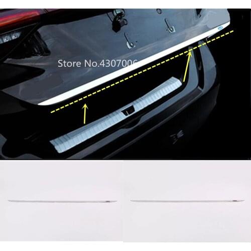 For Toyota Avalon XX50 2018 2019 2020 Car Stainless Steel Rear Door License Tailgate Bumper Frame Trim Trunk Moulding 1pcs