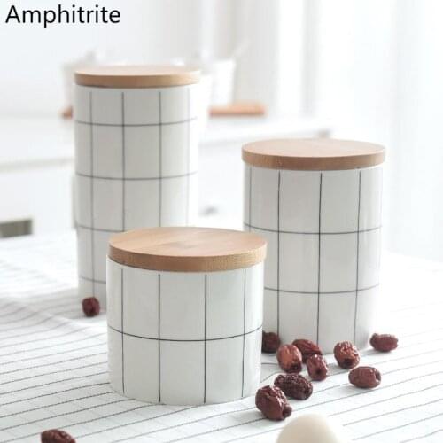House Hermetic Ceramic Jar Creative Several Grains Spices Storage Tank Kitchen Storage Case Coffee Pot Coffee Tool Sauce Bottle