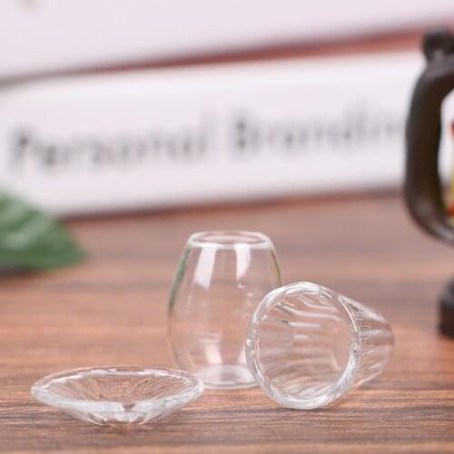 Hot Sale！1:12 Dollhouse Miniature Transparent Coffee Tea Cup Drink Cups Wine Glass Doll House Decor Toy