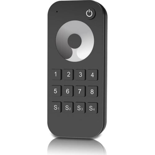 Iskydance 2.4G RF Wireless Remote 8 Zone RT8 Work With V Series Wireless Receiver/Touch Panel; Led Single Color Strip Light Use