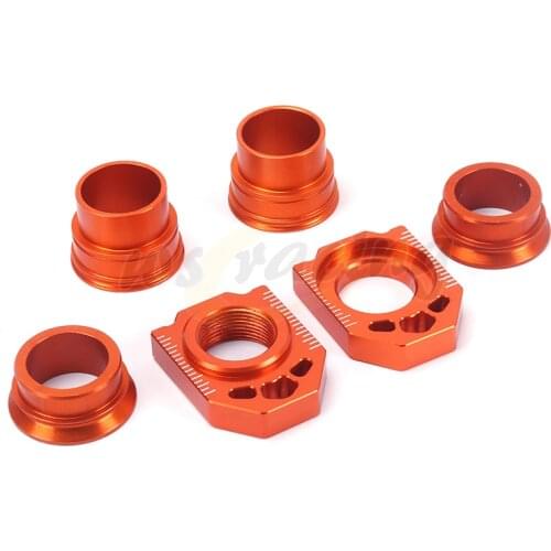 Motorcycle CNC Front Rear Wheel Hub Spacers And Axle Block For KTM SX SXF XCF 125 150 200 250 300 350 400 450 2013-2014