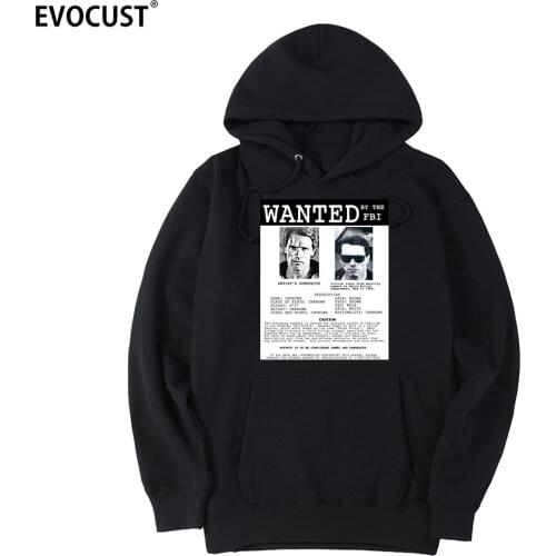 TERMINATOR WANTED BY THE FBI men Hoodies Sweatshirts women unisex Combed Cotton