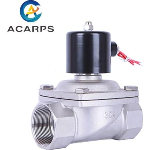 2" Stainless Steel Normally Closed Solenoid Valve Pipeline control switch valve water valve For Water Oil Air 220V