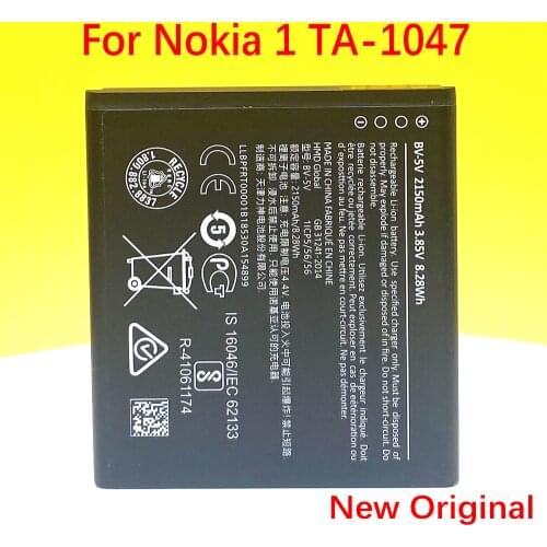 100% Original BV-5V 2150mAh Battery For Nokia 1 TA-1047 BV 5V bv5v Battery New produce High Quality +Tracking number