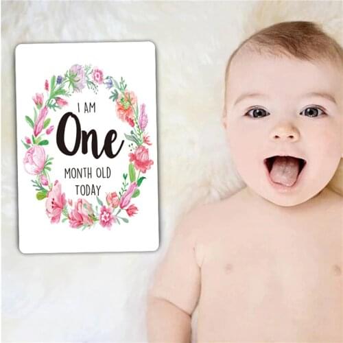 Baby Photography Cards 1-12 Months Baby Milestone Photo Cards Moment Photo Cards Age Markers & Unique Firsts Baby Shower Gifts