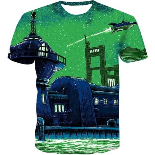 2020 Selling popular 3D new creative animation sea ship star mens T-shirt summer trendy street style s-6xl