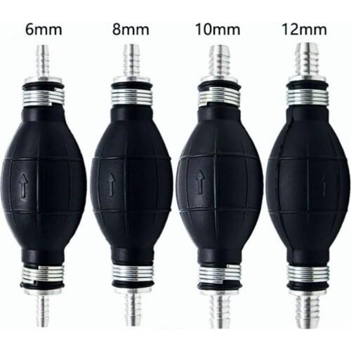 6/8/10/12mm Hand Fuel Pump Line Hand Primer Bulb Petrol Diesel Liquid Oil Gas Water Transfer Rubber Tube Aluminum For Car Boat