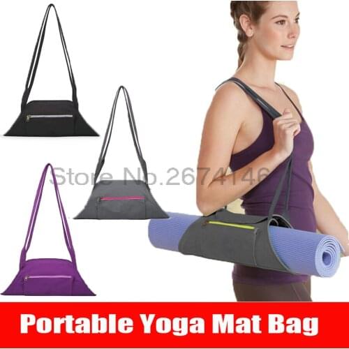 3 colors Fitness yoga mat bag Light canvas dance package portable oblique shoulder bag with zipper pocket Perfect For Yogis