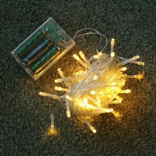 6 Meters 40 LED Bulb String Lights Flashing Christmas Tree Fairy Garland Lamp Powered By AA Battery Holiday Decoracions For Home