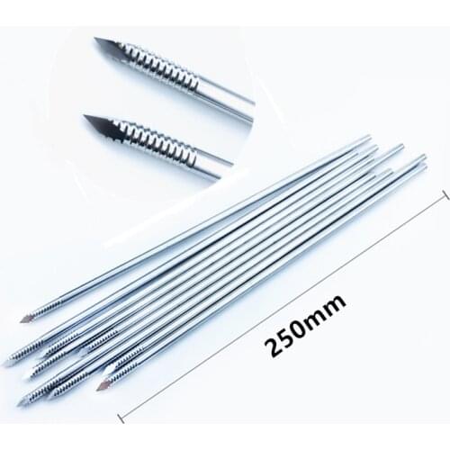 10pcs/bag Stainless steel partial threaded Kirschner wires Veterinary orthopedics Instruments