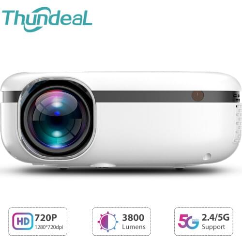 ThundeaL TD92 5G WiFi Mini Projector for 1080P Video Beamer Smart Phone Mirroring Airplay Portable Home Theater 720P Projectors
