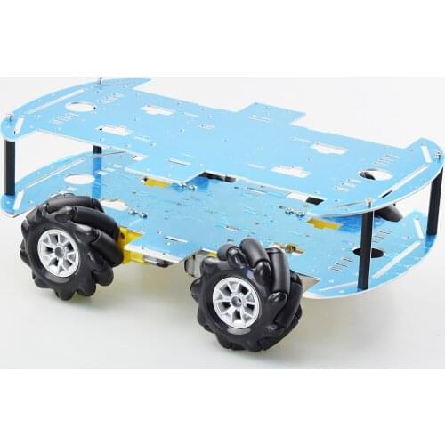 Cheapest Mecanum Wheel Omni-directional Robot Car Chassis Kit with 4pcs TT Motor for Arduino Raspberry Pi DIY Toy Parts