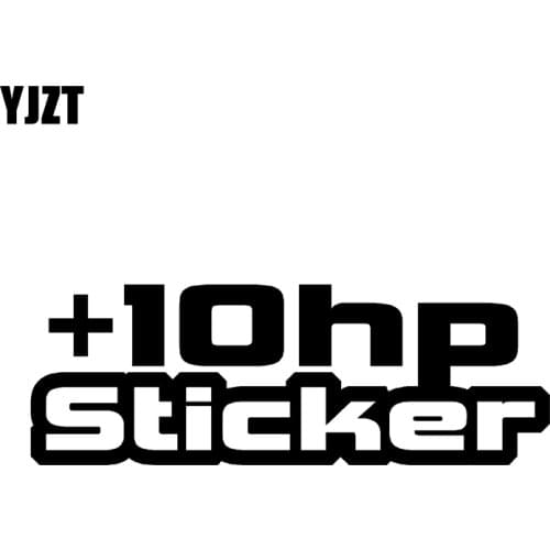 YJZT 16.9CM*5.9CM High Quality For +10 HP Decals Graphical Black/Silver Vinyl Car Sticker C11-1312