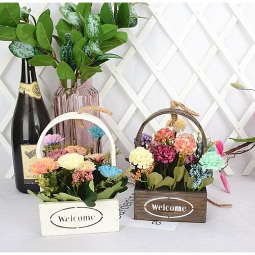 Wood Planter Box Flower Boxes Rustic Decorative Flower Pot Plant Container Box for Cafe Bar Wedding Flowers Holder