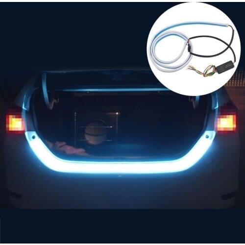 1.2M LED Car Dynamic Streamer Trunk strip lights Turn Signal Lamp Additional Stop Light for bmw audi benz and other models