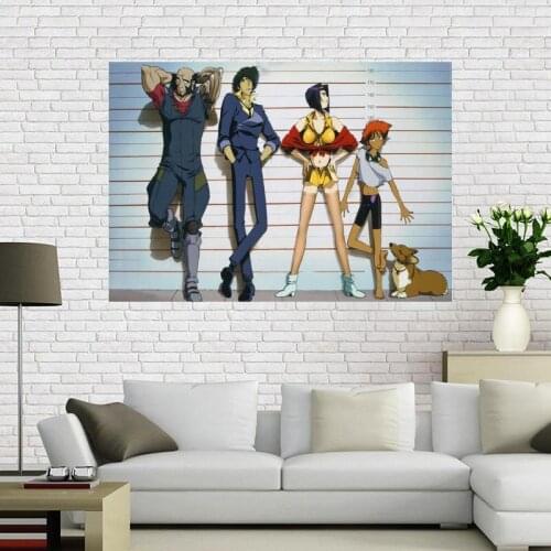 New Arrive Custom Cowboy Bebop Canvas Silk Poster for Home Decor Custom Print painting Art Picture 1 pcs custom