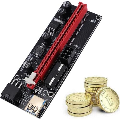 2021 NEW PCI-E Riser Board 1X to 16X Extender 6-pin Adapter Card PCI-E GPU Extender Board Computer Accessory HOT