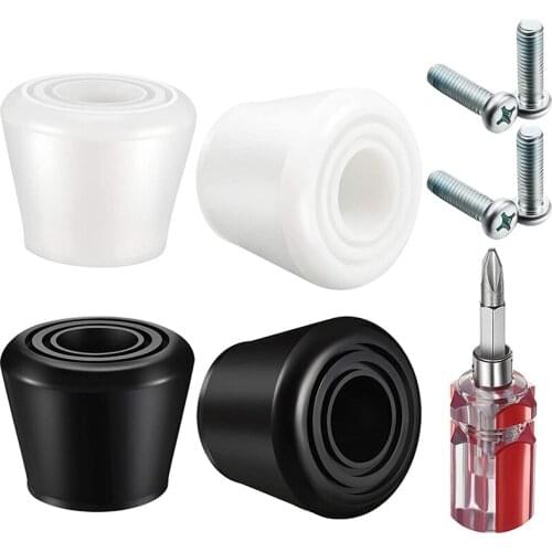 4 Pieces Roller Skate Toe Stoppers Rubber Roller Skates Brakes with Screws and Dual Purpose Screwdriver