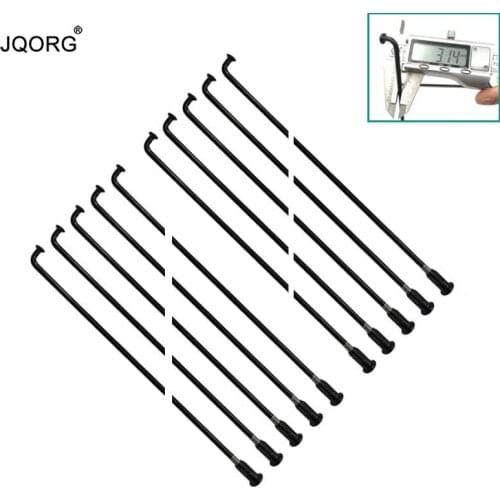 80 Pieces A Lot 10 # 45 # Steel Material Diameter 3.14 mm Black Color E-bike Spokes Match With Black Color 45# Steel Nipples