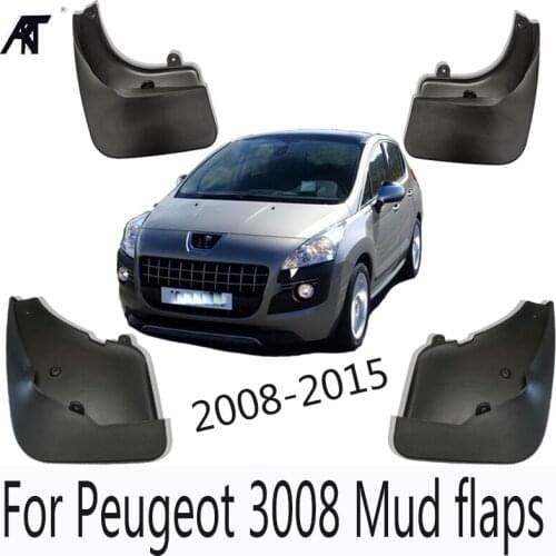 Car Mud Flaps For 08-2015 Peugeot 3008 Mudflaps Splash Guards Mud Flap Mudguard Fender 2009 2010 2011 2012 2013 2014 Front Rear